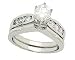 White Diamond Channel Bridal Set in 14K White Gold
