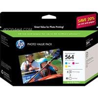 HP 564 Ink Cartridge in Retail Packaging, Photo Value Pack (CG925AN#140)