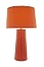 Lite Source LS-20830ORN Ashanti Ceramic Table Lamp, Orange with Fabric Shade