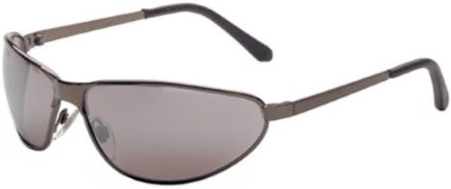 UVEX S2453 Tomcat Safety Glasses with Gunmetal Frame and Silver Mirror Lens, 1 Pair