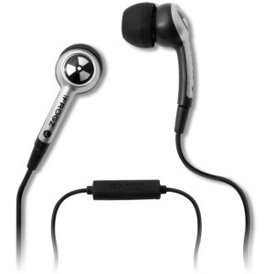 Earpollution EPD33-MIC-SILVER Plugz Earbuds with Mic - Retail Packaging - Silver