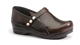 Sanita Women's Cori Clogs in Brown Cabrio Leather.