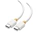 Cable Matters USB C to USB C CableUSB-CCable Supporting 60W Charging in White 6.6 Feet for Samsung Galaxy S10, S9, S8, Note 9, 8, LG G6, V30, Nintendo Switch, Google Pixel, Nexus 5X, 6P and More