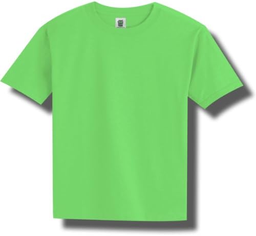 Bright Neon Youth Short Sleeve T-Shirt in Neon Green - Medium (10/12)
