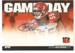 2011 Topps Game Day Autographs #GDA-KRI Keith Rivers - Cincinnati Bengals (Autographed Card)(Football Cards)