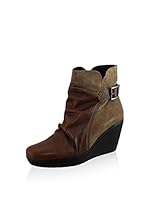 Esther Garcia Botines cuña (Cuero)