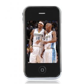 i68++ Dual Card Quad Band FM JAVA Bluetooth Ultra Thin Flat Touch Screen Cell Phone Black and Silver (2GB TF Card)