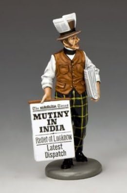 King &amp; Country WoD040 "MUTINY IN INDIA!" Newspaper Seller