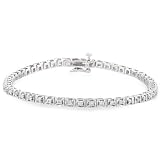 1 Carat Diamond 14K Straight Line Link Bracelet (1ctw, H-I, I1-I2)