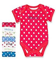 7 Pack Pure Cotton Assorted Slogans Bodysuits