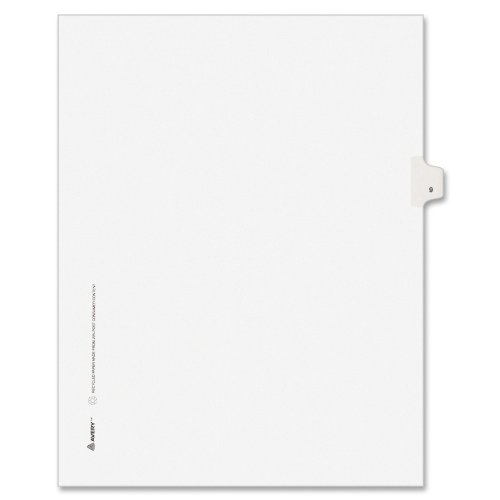 Avery Style Individually Numbered Tabs (AVE11919) , White
