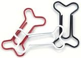 Painted Metal Dog Bone Paper Clips, 15/Pkg: Red/White/Black