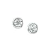 14K White Gold 3 MM Cubic Zirconia Children's Earring Studs