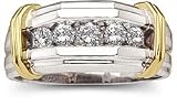 Men's 1.0ctw Two Tone Diamond Ring