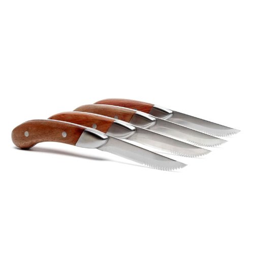 Charcoal Companion Rosewood handle Steak Knives - Set of 4