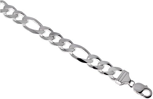 Childrens Toyshop  Jewelry : Sterling Silver 1/2" (12.5 mm) Heavy Figaro Chain, NICKEL FREE. Sizes 8", 9", 20", 22", 24", 26", 28", 30"