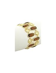 Brown Topaz and Yellow CZ Fashionista Bracelet