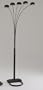 Peacock 5-Lite Black Metal Floor Lamp w/Strong Balanced Weighted Stable Base