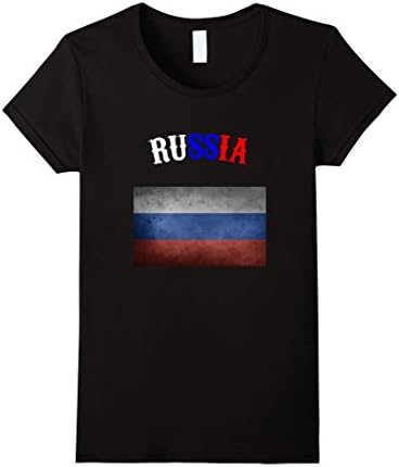 Women's Eurocup 2016 Soccer Russia T-Shirt Vintage Small Black
