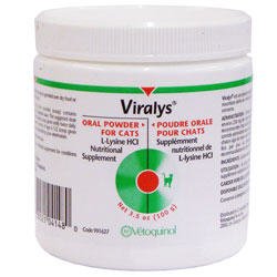 Vetoquinol Viralys L-Lysine Powder Supplement for Cats