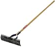Ames True Temper 1914000 Adjustable Thatching Rake with 54-Inch Wood Handle