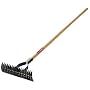 Ames True Temper Adjustable Thatching Rake With 54-Inch Wood Handle #1914000