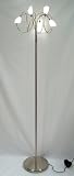 Fellini Brushed Chrome Stand Lamp with Halogen Bulbs