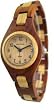 Tense Wood Watch - Solid Sandalwood Maple Round Bracelet Watch Hypo-Allergenic Ladies L7509SM