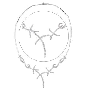 14k White Gold Diamond Necklace - JewelryWeb