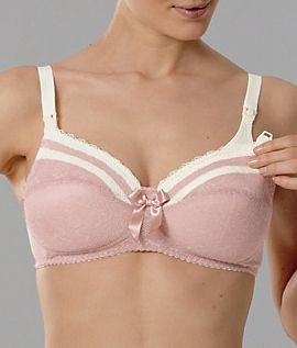 Anita Cherry Blush Wire-Free Nursing Bra, 32E, Mellow Rose