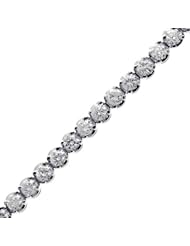 14K White Gold Four Prong 3.9 Ct Diamond Bracelet