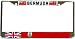 Bermuda Flag Chrome License Plate Frame Holder