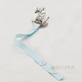 Empire Sterling Rocking Horse Pacifier Clip - Blue by Empire Silver