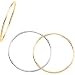 14K White Gold Round Endless Hoop Earring