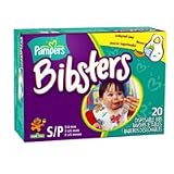 Pampers Bibsters Disposable, Small - birth to 6 months - 20 pampers/pack, 6pack