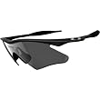 Oakley M Frame Heater Adult Sport Fashion Sunglasses w/ Free B&F Heart Sticker Bundle - Black/Grey