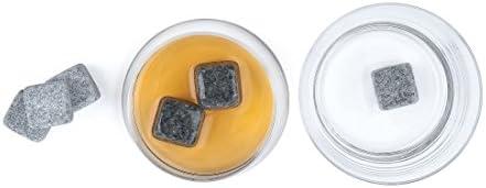 Best Whiskey Stones Gift Set Chilling Your Drink without Diluting - Perfect as New Year, Christmas, Valentine's Day, Wedding, Father's Day, Birthday or for Your Next Cocktail Party(Pakc of 9)