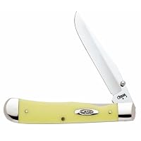 Case Cutlery 111 Case TrapperLock Pocket Knife with Chrome Vanadium Blade, Yellow Synthetic