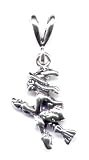 Witch Pendant Sterling Silver Jewelry Gift Boxed