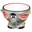ZooBuds Hand Painted Ice Cream or Cereal Bowl - Elephant Design