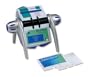 Silver/Blue Visifix Flip Business Card Rotary File with 200 Sleeves (DBL241723) Category: Card Files and Accessories
