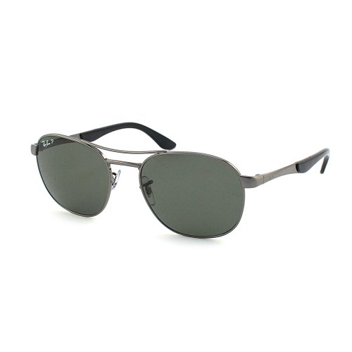 Ray Ban RB3424 GunMetal/Crystal Green Polarized Sunglasses (RB3424-004-58-55-19-145)