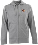 Antigua Men's NHL Atlanta Thrashers Signature Hood Long Sleeve Full-Zip Fleece, Grey Heather, X-Large