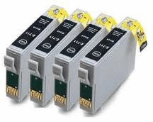 4 X T0711 Black Compatible Printer Ink Cartridge