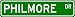PHILMORE Street Sign ~ Personalized Family Lastname Sign ~ Gameroom, Basement, Garage Sign Novelty** ALUMINUM METAL Image