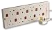 8 Way SURGE Protected 2m Extension Lead Switched NEON 8 Gang