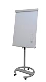 Heavy-Duty Mobile Magnetic Dry-Erase Glass Board Flipchart Easel includes 5 Neodymium Magnets and a Magnetic Eraser