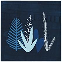 Command Décor Damage-Free Wall Tile Kit, Blue Garden