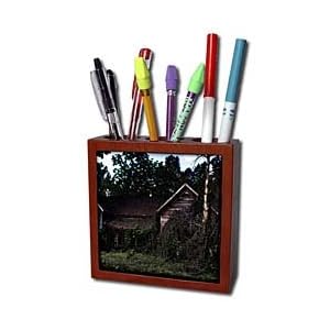 WhiteOak Photography-Old Buildings - An old abandon house - Tile Pen Holders-5 inch tile pen holder