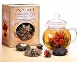 Review Numi Tea  / NUMI FLOWERING TEA DANCING LEAVES TEAPOT (5 BLOSSOMS W/TEAPOT)
